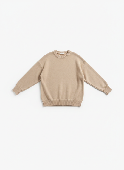 Beige Crew Neck Sweater
