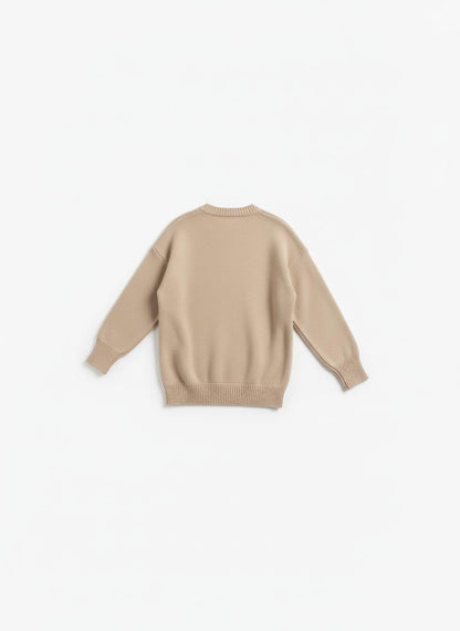 Beige Crew Neck Sweater