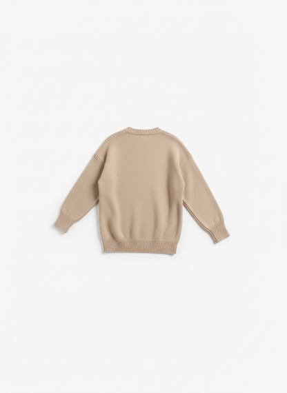 Beige Crew Neck Sweater