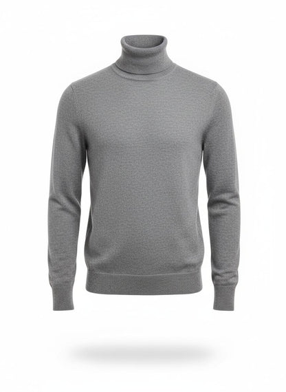 Gray Turtleneck Sweater