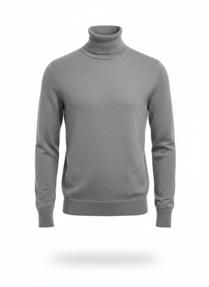 Grey Turtleneck Sweater