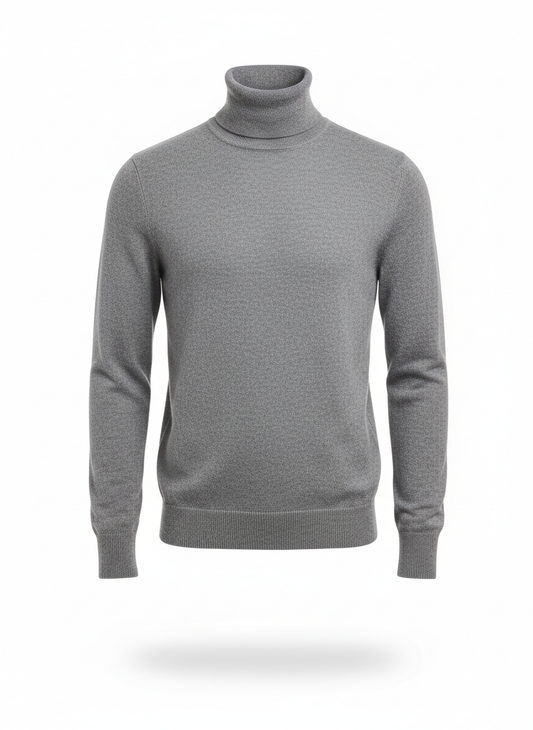 Grey Turtleneck Sweater