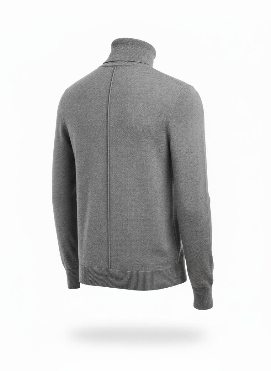 Gray Turtleneck Sweater