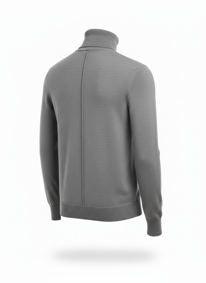 Grey Turtleneck Sweater