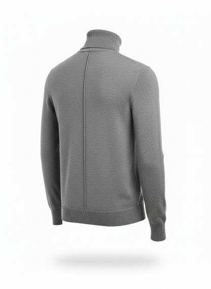 Grey Turtleneck Sweater