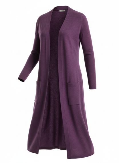 Purple Long Cardigan