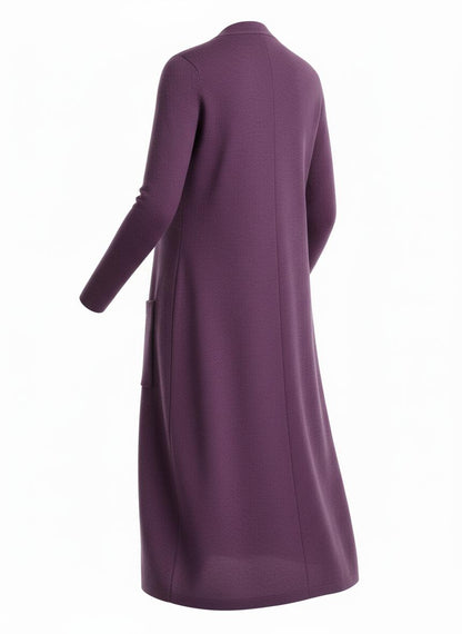 Purple Long Cardigan