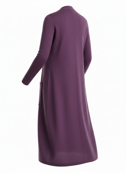 Purple Long Cardigan