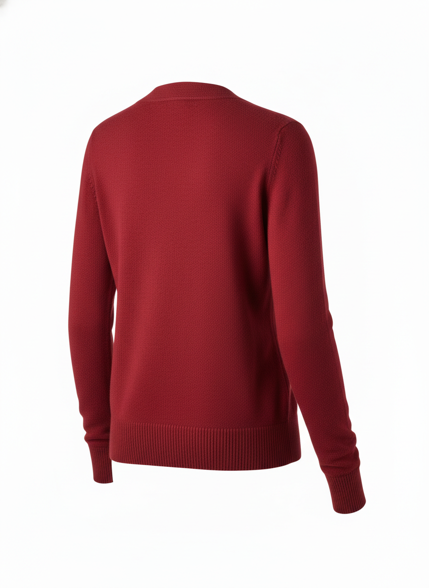 Red V-Neck Sweater