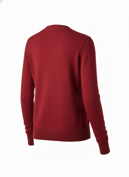 Red V-Neck Sweater