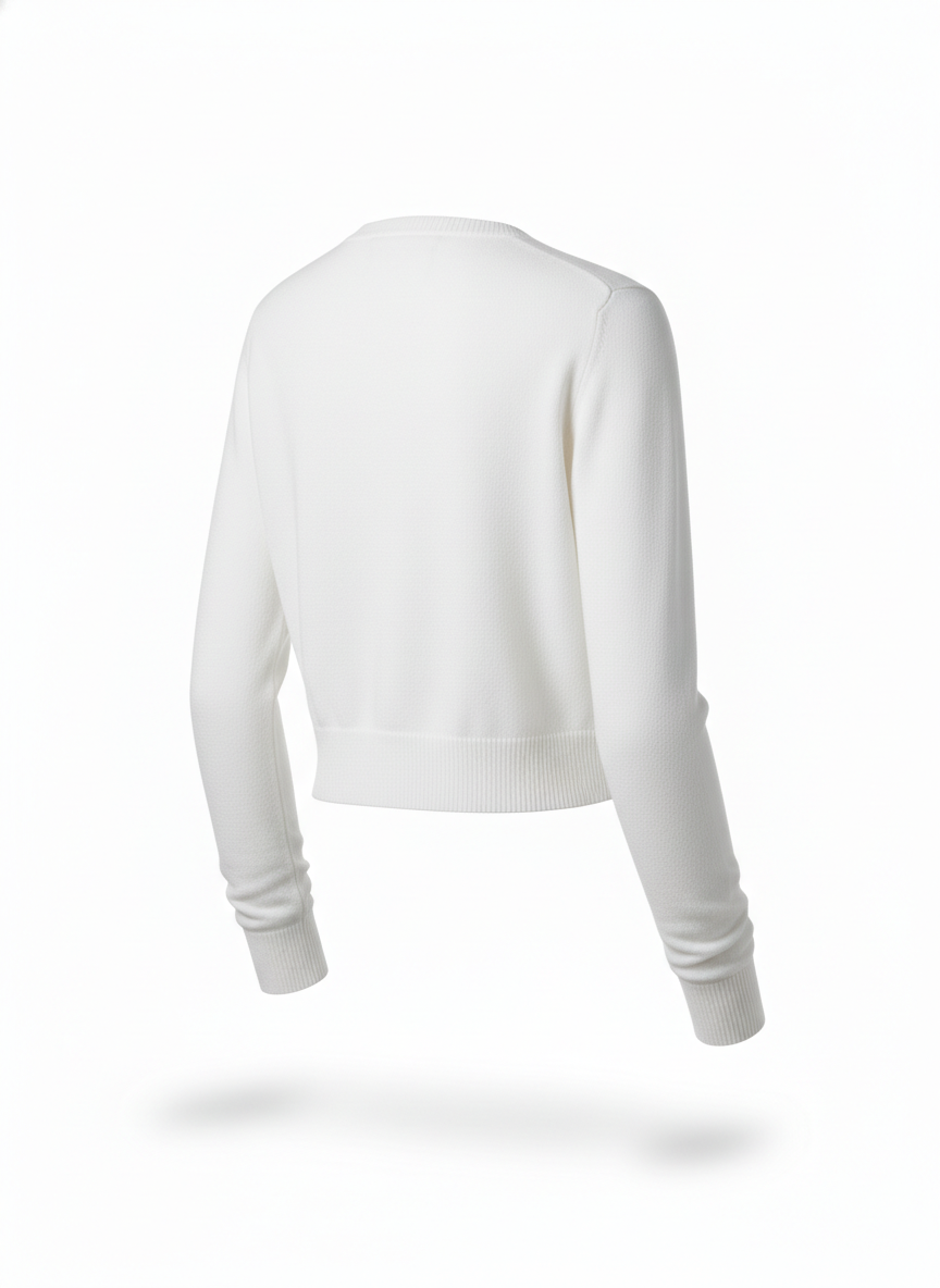 White Cropped Cardigan